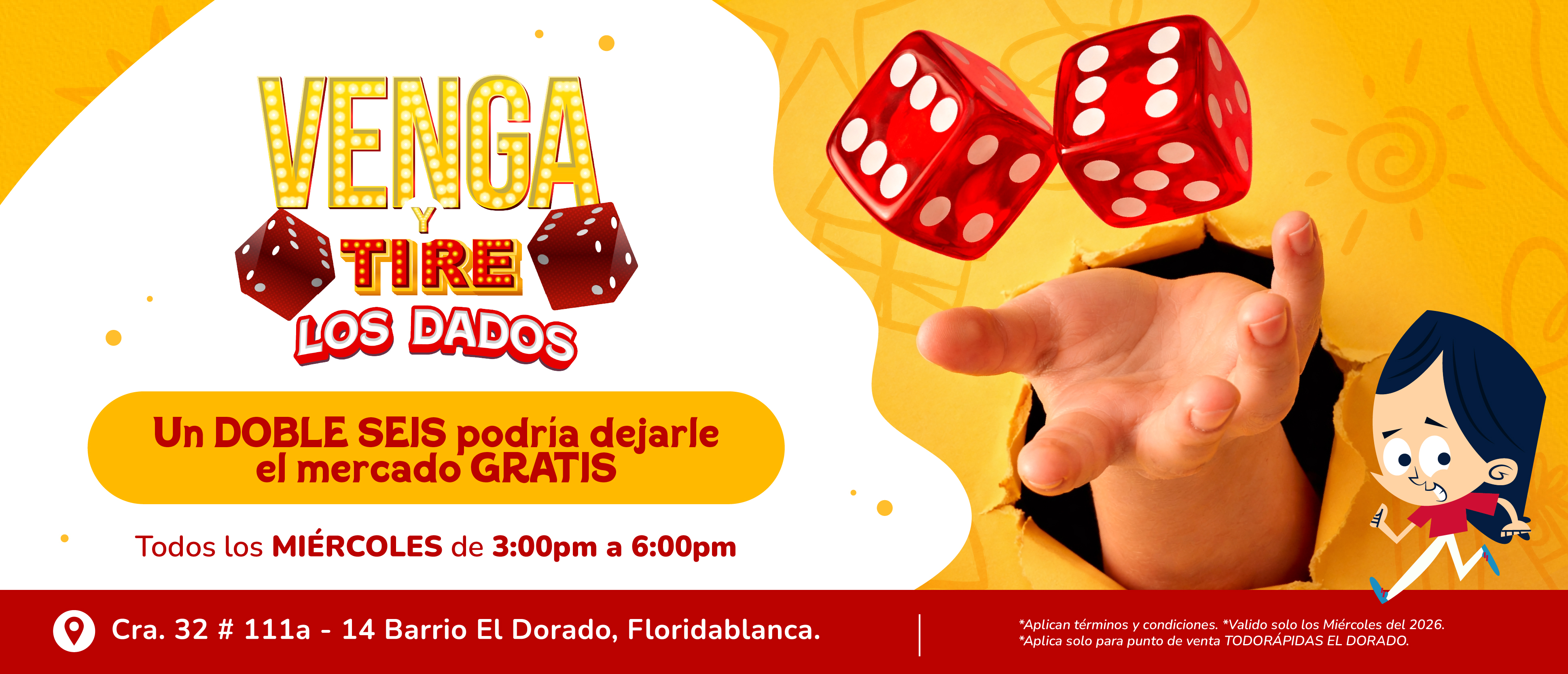 Venga y tire los dados