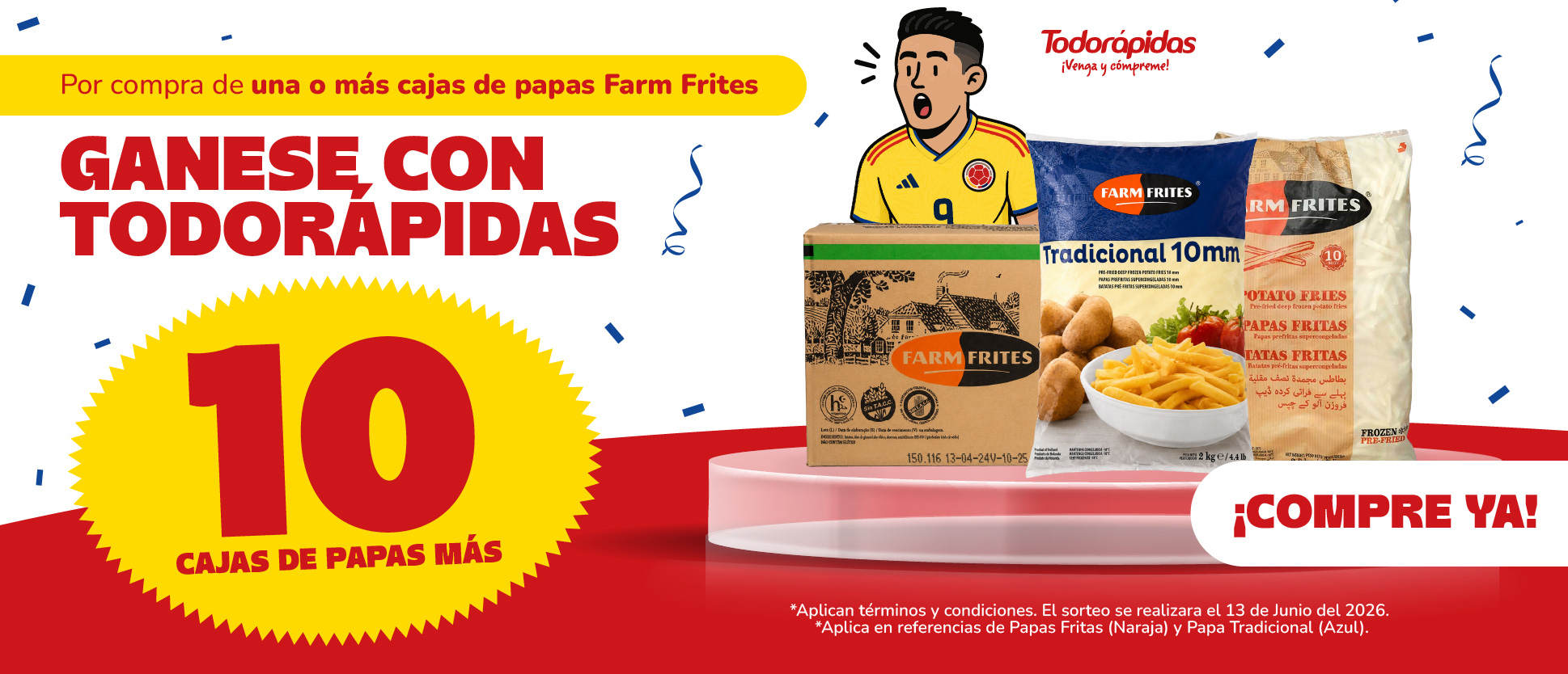 Sorteo Cajas de Papa Farm Frite