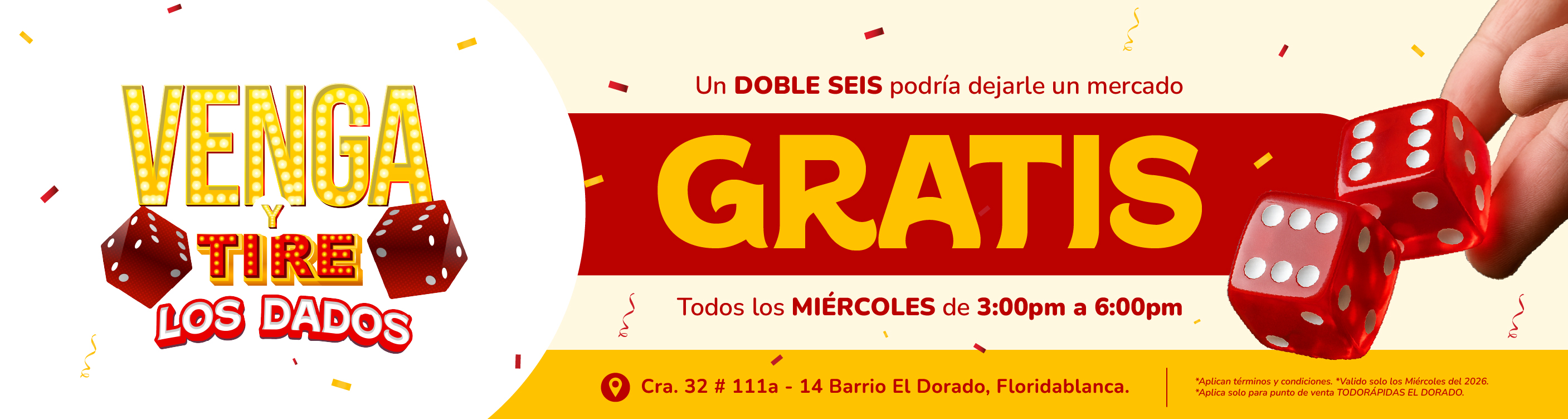 Venga y tire los dados