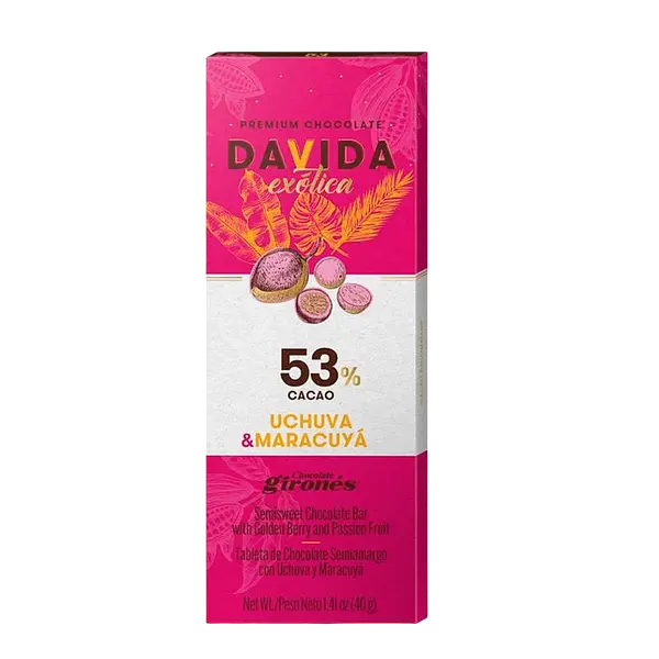Chocolate 53% Cacao Uchuva&Maracuya Davida