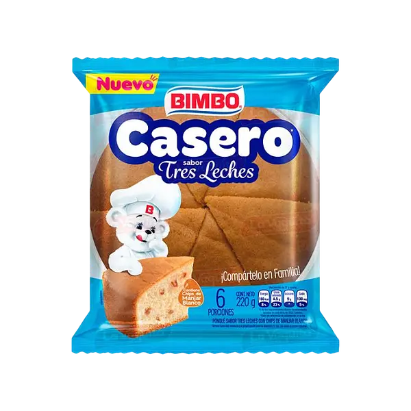 Ponque Casero Tres Leches Bimbo