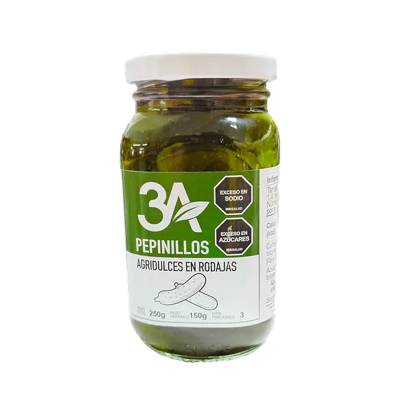 Pepinillos Agridulces Tajado 3A