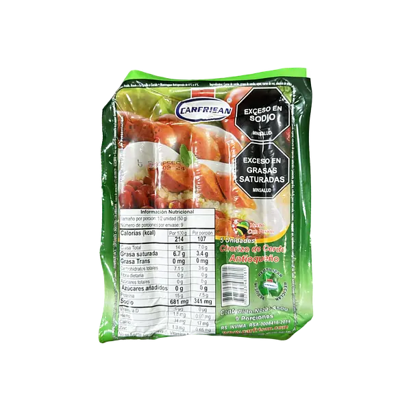 Chorizo Antioqueño Carfrisan Grande