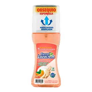 Jabon Liquido Frasco+Esponja Vitamina E Lozacrem