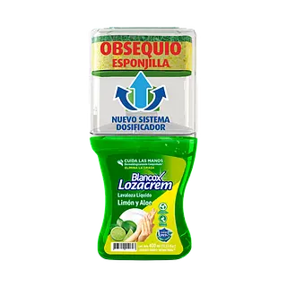 Jabon Liquido Frasco+Esponja Lozacrem