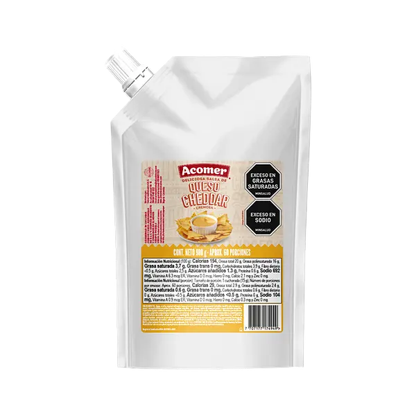 Salsa De Queso Cheddar Acomer 