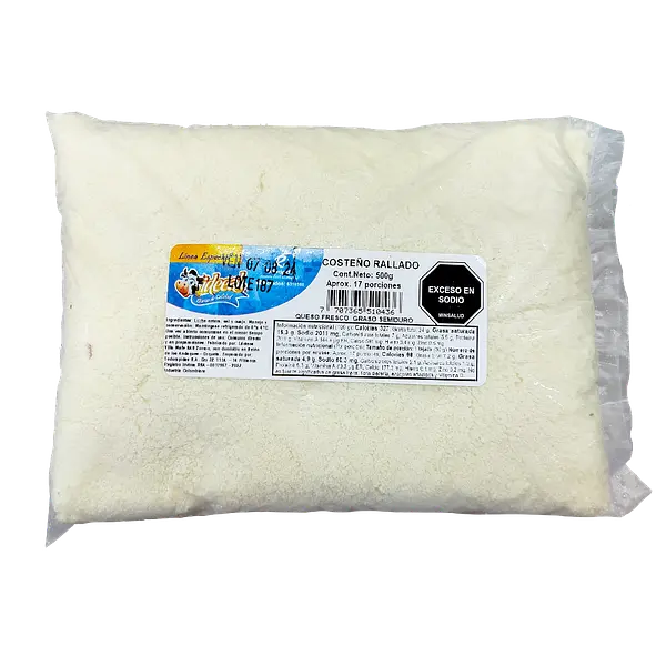 Queso Costeño Rallado Empacado 