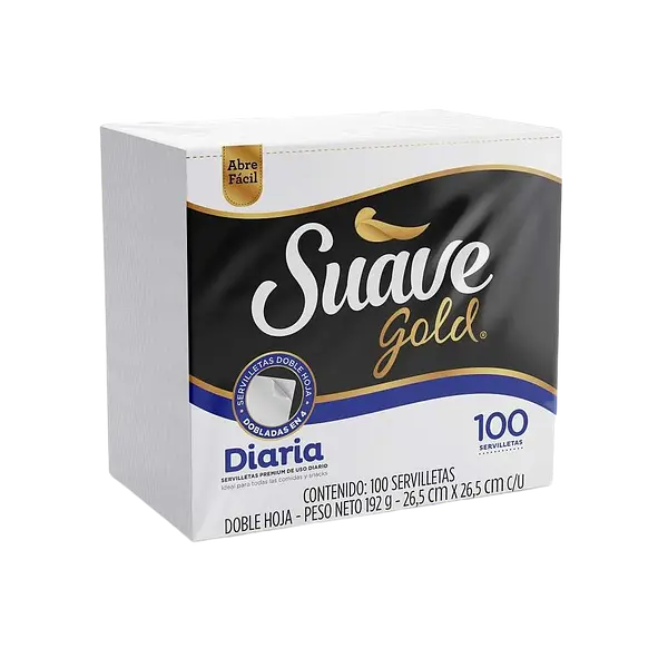 Servilleta x100 Diaria Suave Gold 