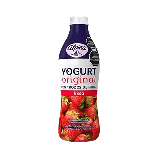 Yogurt Fresa Original Botella Alpina