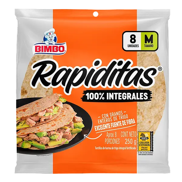Tortillas Integrales Talla M Bimbo