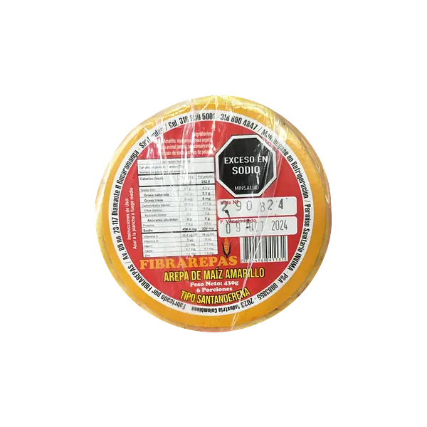 Arepa Maiz Amarillo Fibra Arepa