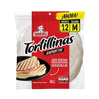 Tortillinas Talla M Roja Bimbo