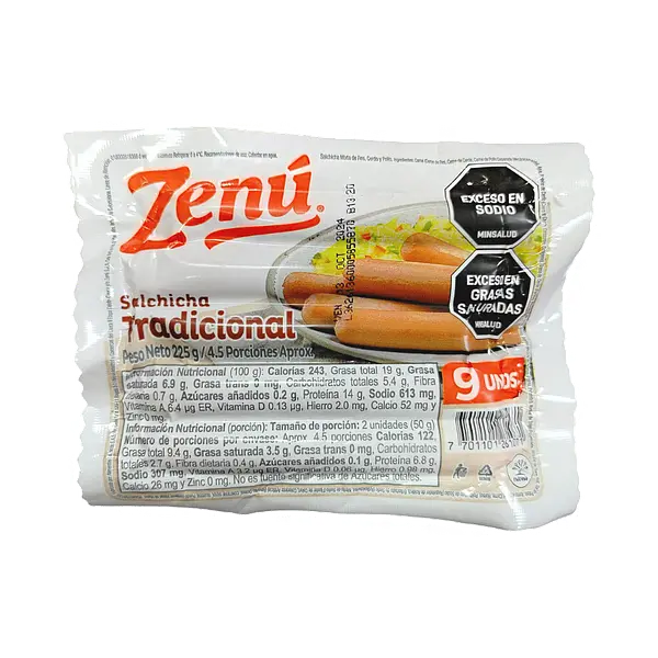 Salchicha Tradicional Mini Zenu 