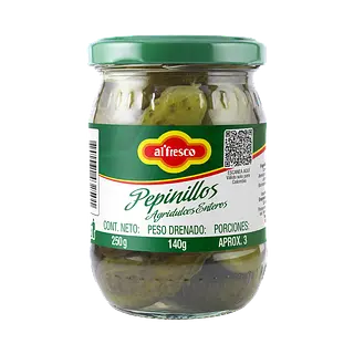 Pepinillos Enteros Agridulce Alfresco 