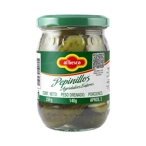 Pepinillos Enteros Agridulce Alfresco 