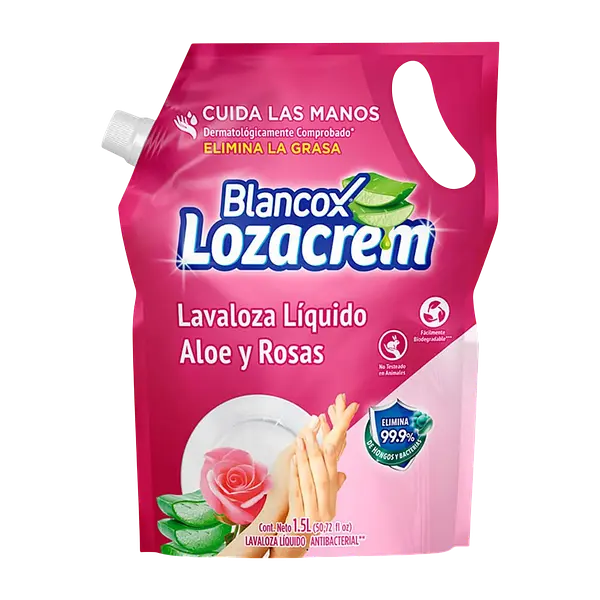 Lava Loza Liquido Aloe Y Rosas Lozacrem