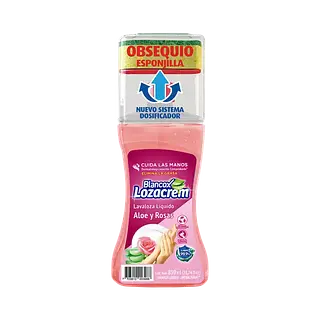 Jabon Liquido Frasco+Esponja Aloe Y Rosas Lozacrem