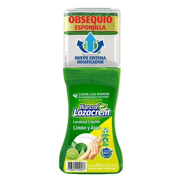 Jabon Liquido Frasco+Esponj Limon Lozacrem