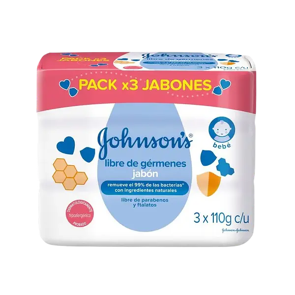 Jabon Johnson's Baby Libre de Gérmen