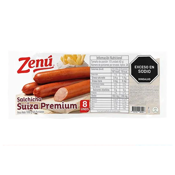 Salchicha Suiza Premium Zenu