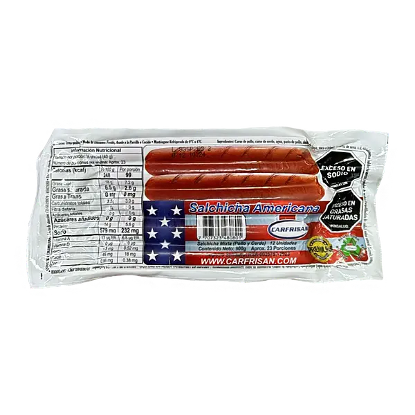 Salchicha Americana Carfrisan 