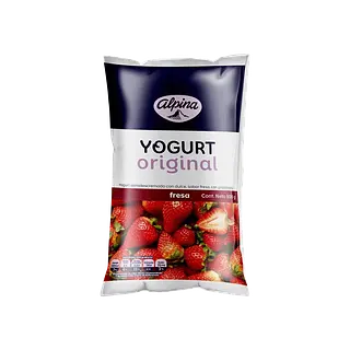 Yogurt Fresa Original Bolsa Alpina