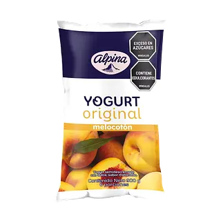 Yogurt Melocoton Original Bolsa Alpina