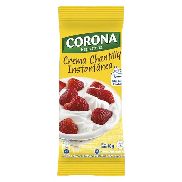 Crema Chantilly En Polvo Corona
