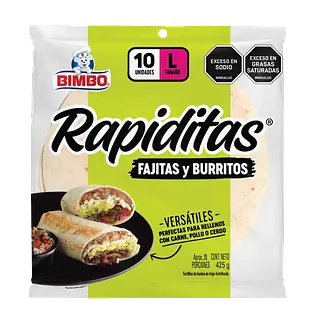 Tortillinas Fajitas Talla L Bimbo