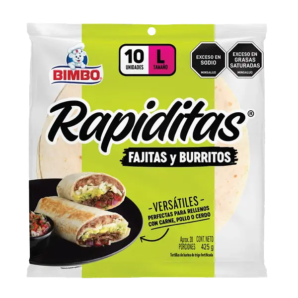 Tortillas Fajitas Talla L Bimbo
