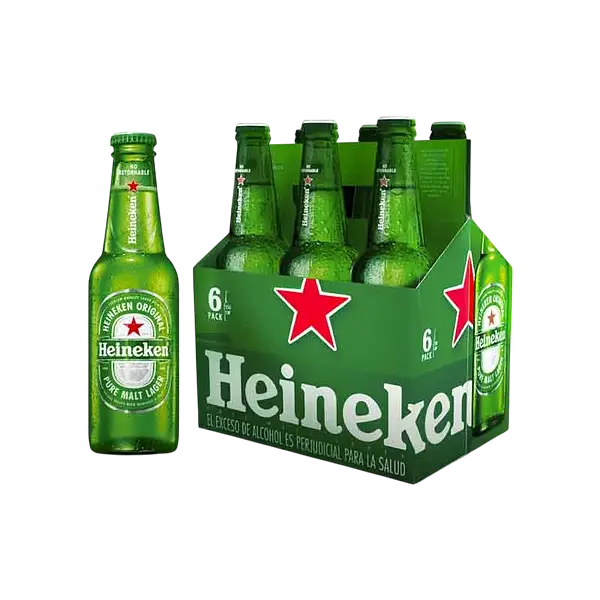 Cerveza Sixpack Botella Heineken 