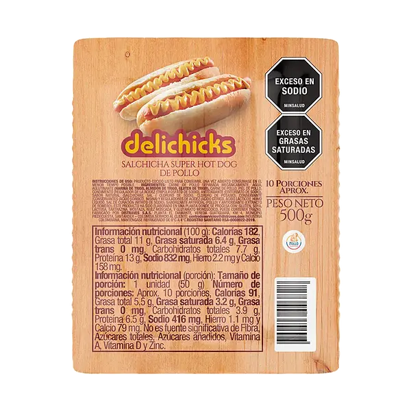 Salchicha Hot Dog Delichicks 