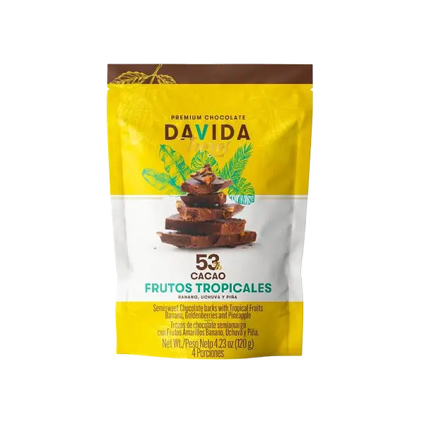 Trozos 53% Cacao FrutasTropicales Davida