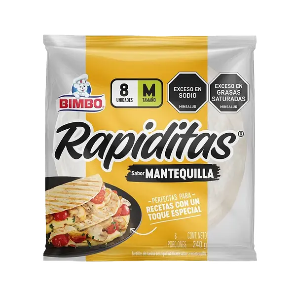 Tortillas Talla M Mantequilla Bimbo 