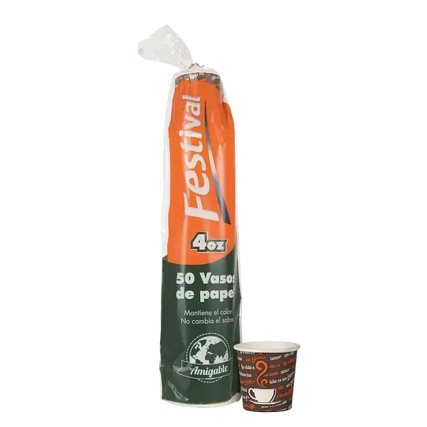 Vaso Carton 4oz Festival