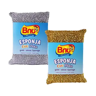 Esponja Oro/Plata Brio