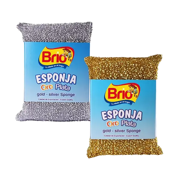 Esponja Oro/Plata Brio