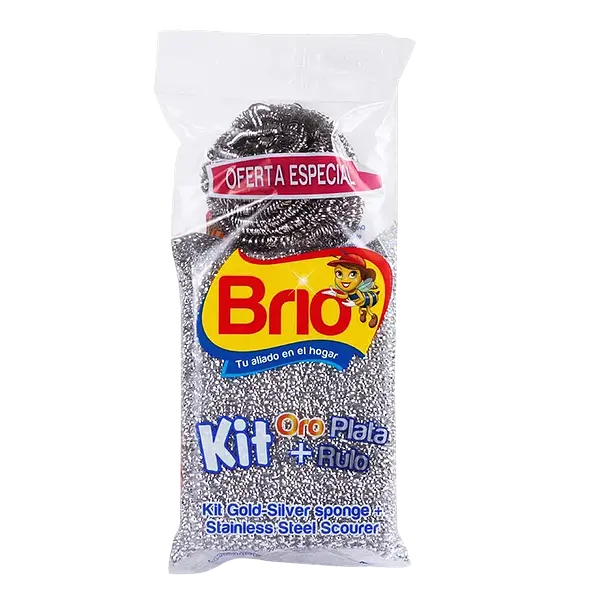 Esponja Kit Oro/Plata+Rulo Brio