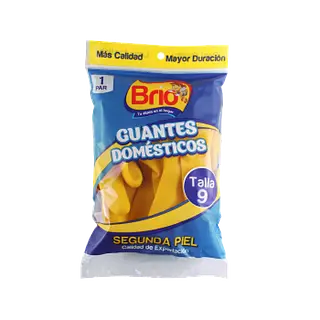 Guantes Latex Domesticos T-9 Brio
