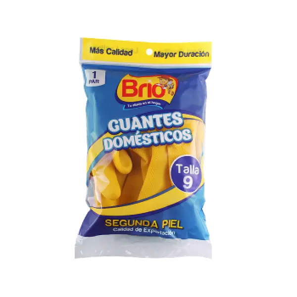 Guantes Latex Domesticos T-9 Brio