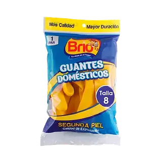 Guantes Latex Domesticos T-8 Brio