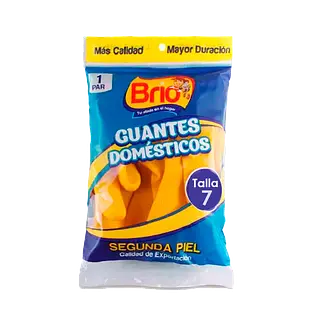 Guantes Latex Domesticos T-7 Brio