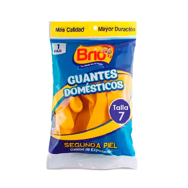 Guantes Latex Domesticos T-7 Brio