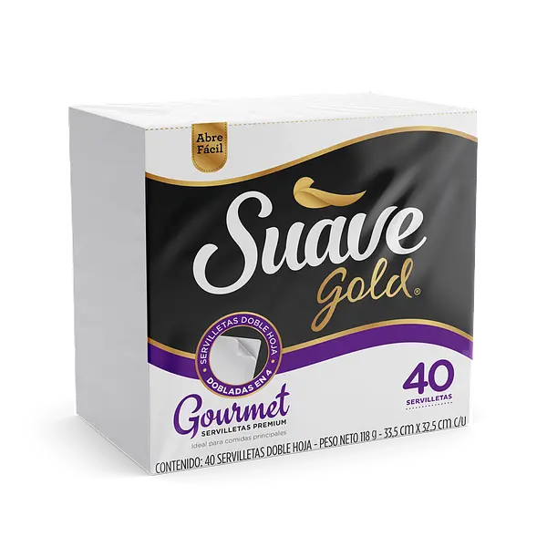 Servilleta Gourmet x40 Suave Gold 