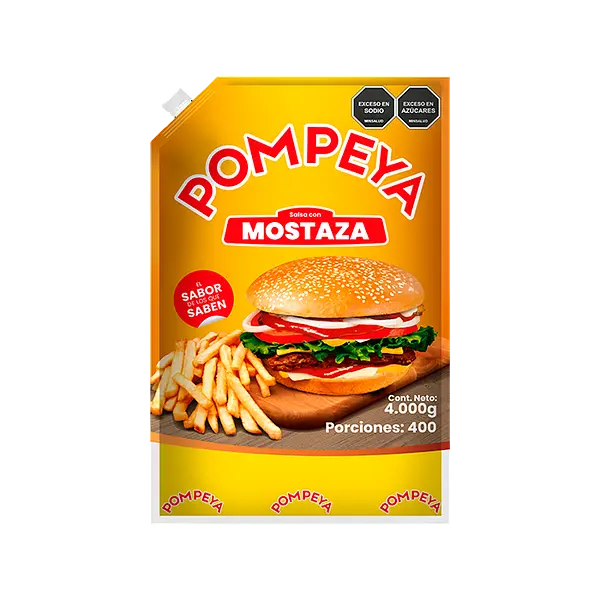 Salsa Mostaza Galon Bolsa Pompeya