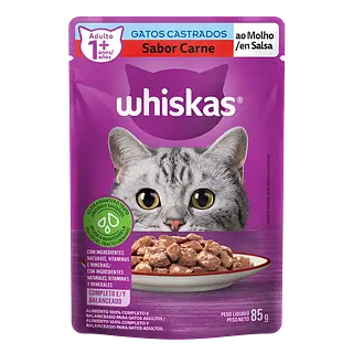 Alimento Humedo Pouch Carne Gato Castrado Whiskas