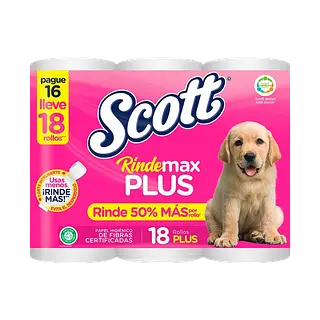 Papel Higienico Rinde Max Plus Rosado Scoot