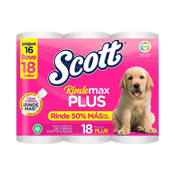 Papel Higienico Rinde Max Plus Rosado Scoot