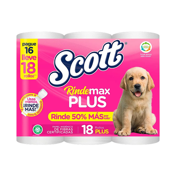 Papel Higiénico Rinde Max Plus Rosado Scoot