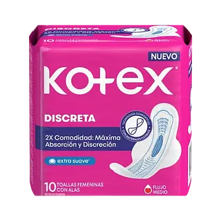 Toallas Higienicas Discreta Kotex